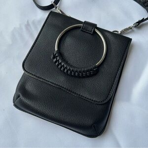 Compact Vegan Leather Crossbody Bag